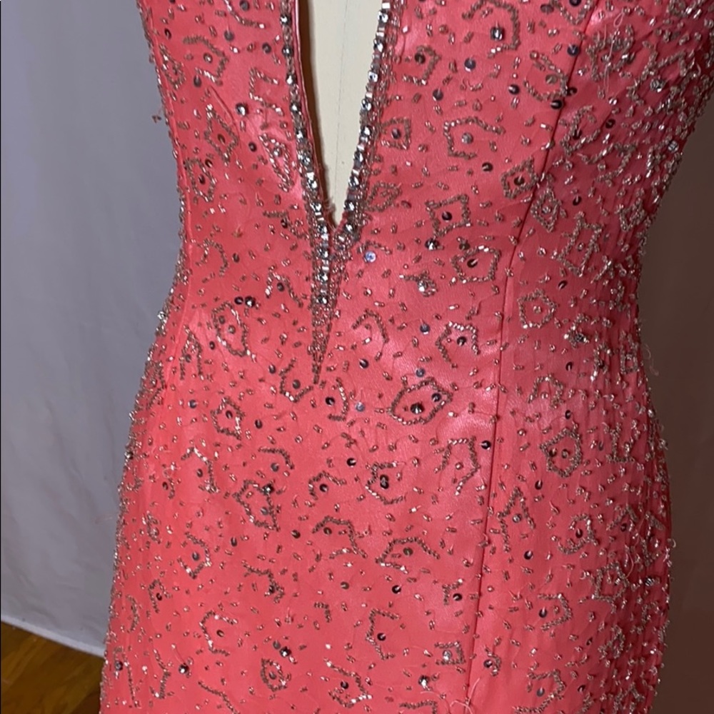 Coral Prom Gown - Picture 4 of 8